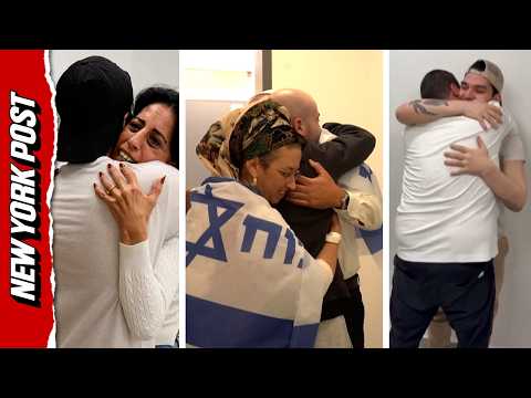 Watch the Emotional Moments Israeli Hostages Reunite with Families