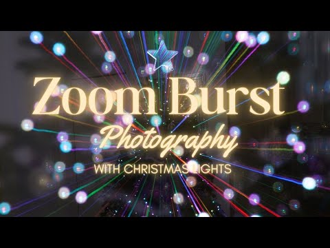 Zoom Burst Photography with Christmas Lights