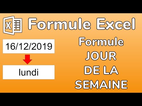 Excel - Formule JOUR DE LA SEMAINE - Comment avoir le jour de la semaine sur Excel - Docteur Excel