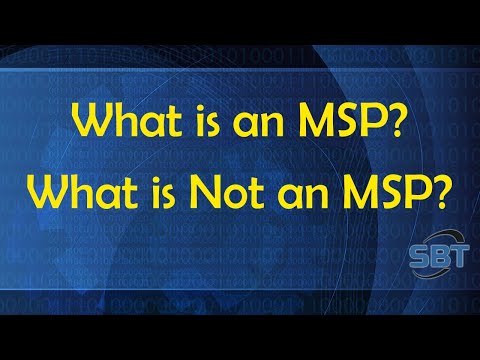 What is an MSP? What is Not an MSP?