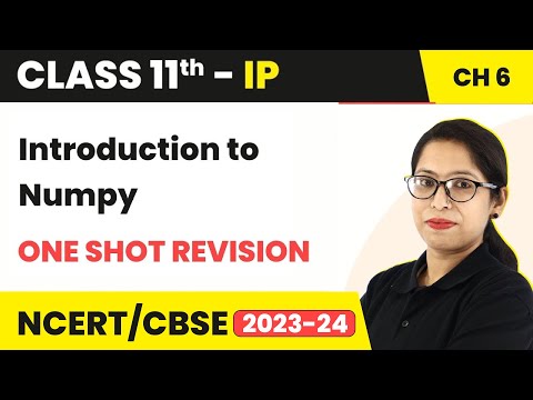 Introduction to Numpy - One Shot Revision | Class 11 Informatics Practices Chapter 6