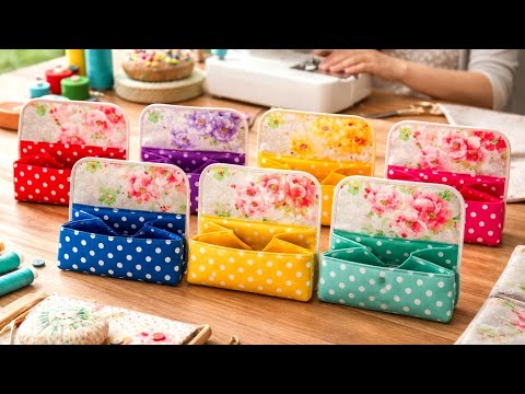 Fast and easy purse with 5 compartments sewing ideas in 10 minutes 💖 Gift sewing ideas