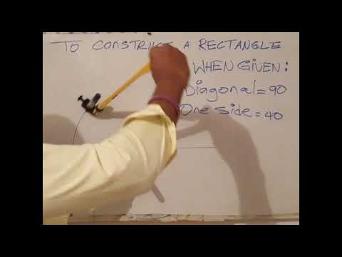 To construct a rectangle when given diagonal and one side