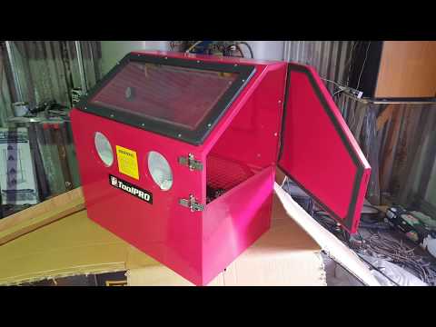 ToolPRO Sand Blasting Cabinet 100L unbox, review and testing
