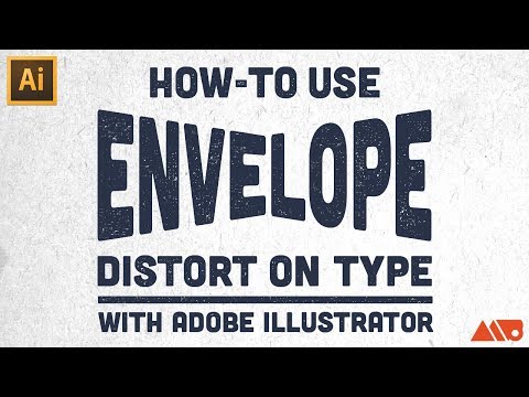 How to Use Envelope Distort on Type in Adobe Illustrator Tutorial