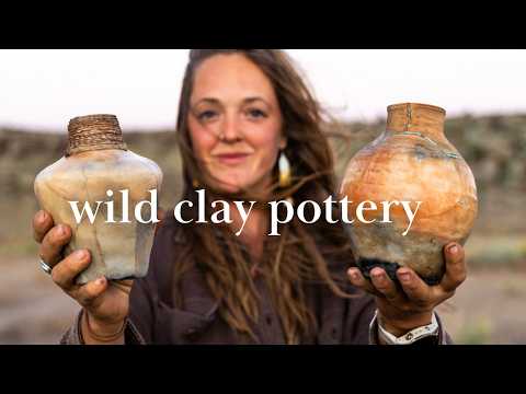 WILD CLAY POTTERY 🏺| From Harvest to Pit Fire