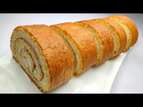 طرز تهیه رولت خامه ای قنادی،ابتکارخودم،برای اولین باردرفضای مجازی،خوشمزه ترین رولت ،بدون بیکینگ پودر