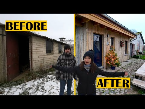 We turned a WORN-OUT SHED into COZY TINY HOUSE / Start to Finish TIMELAPSE