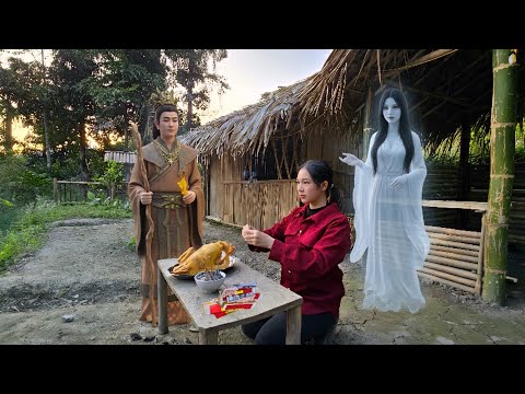 The 22-year-old girl worked hard, buying chickens to offer to the gods before the offering tray.