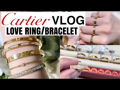 CARTIER VLOG: I TRY ALL THE LOVE BRACELET & RINGS *WATCH THIS BEFORE BUYING* Thick vs Thin