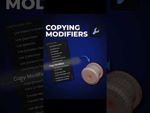 Time-Saving Tip: Copy Modifiers with Ctrl+L! #3dmodeling #3dart #blender