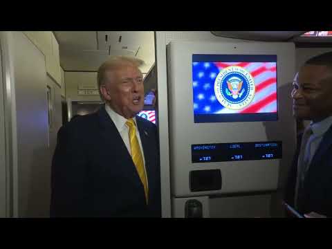 President Trump Gaggles with Press on Air Force One, Nov. 14, 2025
