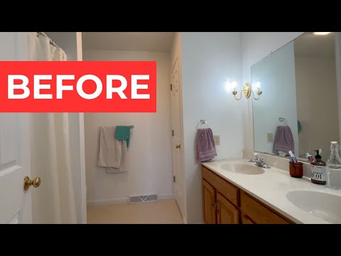 She HATED her builder grade bathroom, so look what she did!