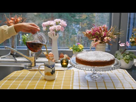 Baking Spice Pumpkin Sweet Potato Latte Cake🍰Baked Fish🐟Mushroom Pumpkin Risotto🍄🎃Slow Living Vlog💛