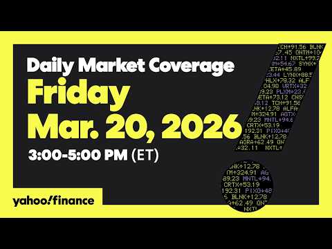 Daily Market Coverage Mar. 20, 2026 3PM-5PM (ET)  | Yahoo Finance