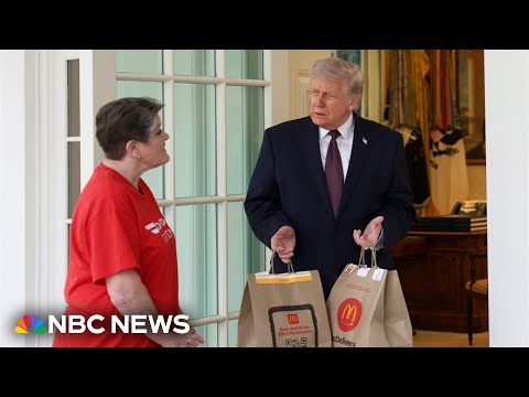 Trump talks about Iran and Pope Leo after White House DoorDash delivery