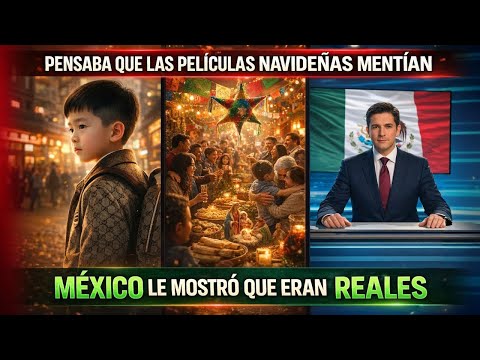 Niño chino llega a México en Navidad y vive algo que solo había visto en películas