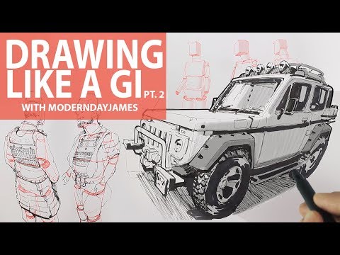 BECOMING A GI II: Drawing in curvilinear perspective