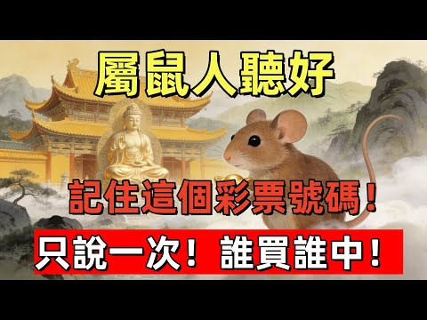 屬鼠人聽好：記住這個彩票號碼！昨晚夢裏財神告訴我的，只說一次！誰買誰中！#生肖星象#屬相運勢#生肖#家運#手寫#生肖運勢的那些事#先知#風水變化#提升運勢