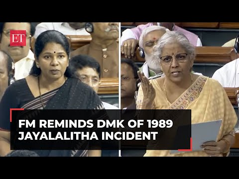 'Jayalalithaa's saree was pulled…': Sitharaman reminds DMK's Kanimozhi of 1989 TN assembly incident