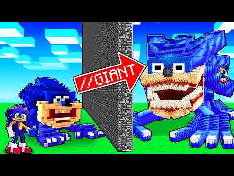 Sonic CHEATED with //GIANT in Minecraft Build Battle!