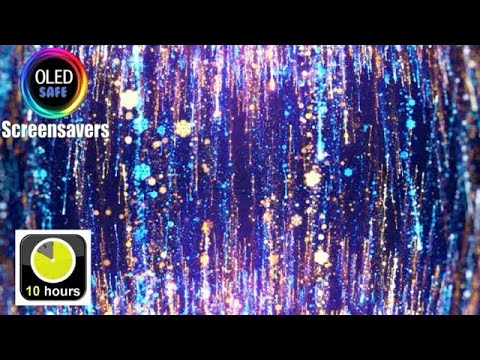 Snowflake Particle Screensaver Multicolor - 10 Hours - 4K - OLED Safe