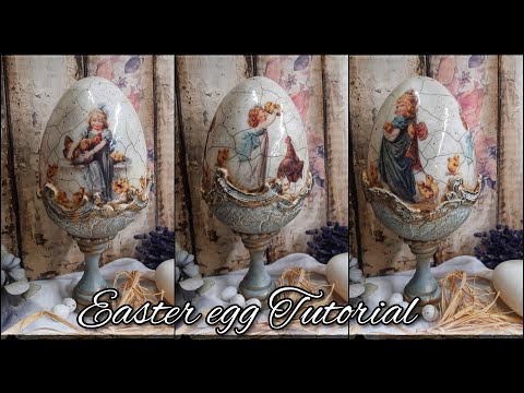 Easter egg ♡♡♡Decoupage tutorial