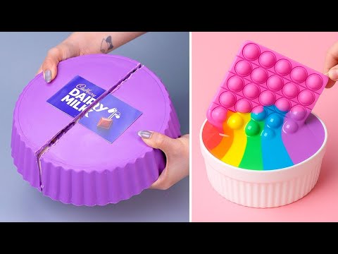 💜💜 Coolest PURPLE Chocolate Cake Decorating For Family 💜💜