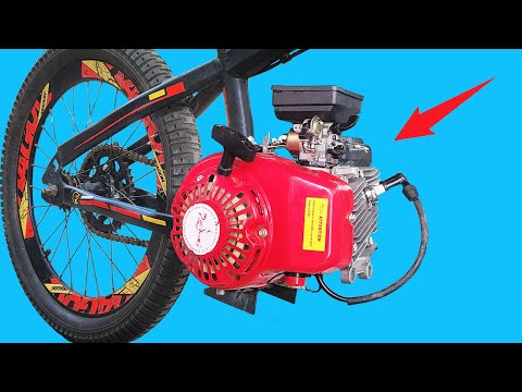I wish NASA thought of this sooner! Convert bicycle into motorbike with powerful 4-stroke engine