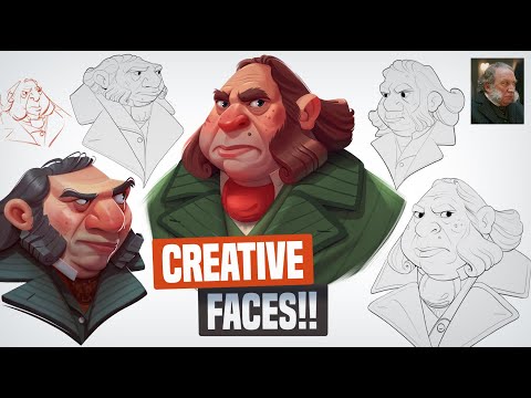 How to Design and Color Creative Faces Step-by-Step