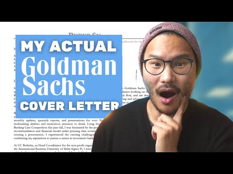 This Cover Letter got me into Goldman Sachs [Investment Banking Tips + Template]
