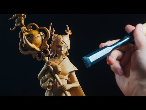 Woodcarving: Crafting the Princess Yao from Wood|Game Honor of Kings|CarpenterCat