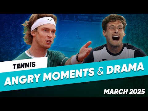 Tennis Angry Moments & Drama - March 2025