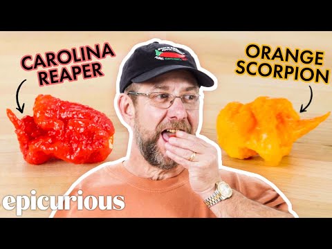 Smokin' Ed Currie Tastes 10 Of The Hottest Peppers in the World | Epicurious