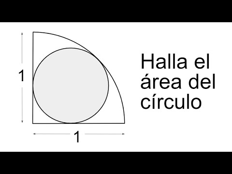 Geometría básica: encuentra el área del círculo inscrito en un cuarto de circunferencia