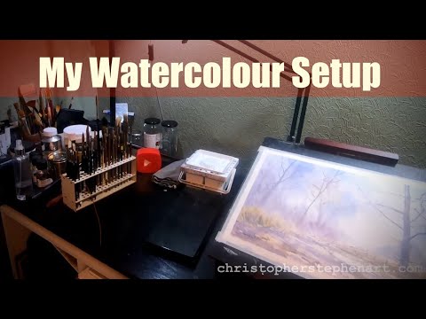 Watercolour Materials And Setup - Behind The Scenes Studio Tour