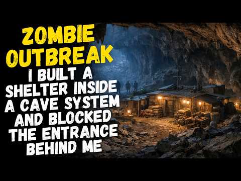 ZOMBIE OUTBREAK: I Built a Secret Shelter Inside a Cave System and Blocked the Entrance Behind Me