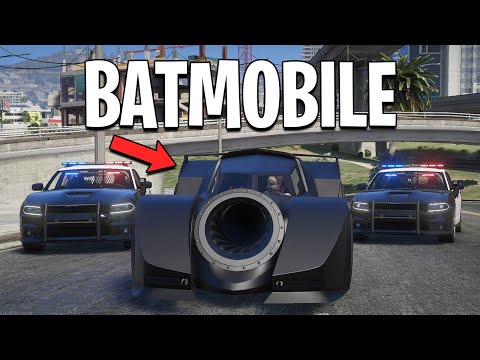 Running From Cops with Batmobile in GTA 5 RP