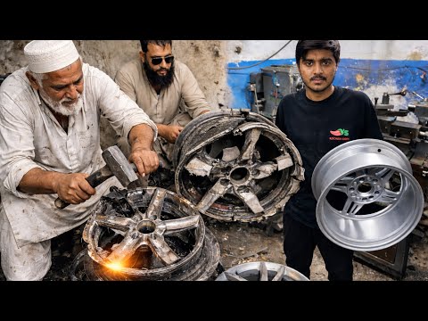 From Destroyed Rim to Brand New Wheel | Old School Mechanics Magic