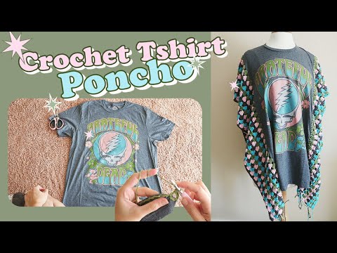Upcycling T-Shirts with Crochet – My Preferred Methods For This Poncho DIY