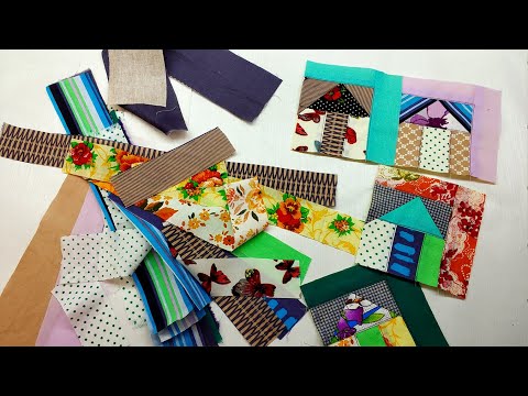 I just sew strips of fabric and get houses