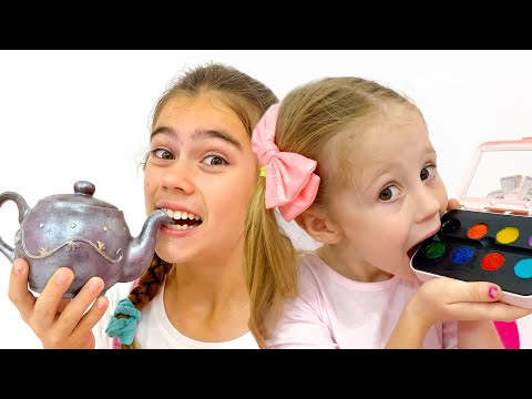 Nastya và bạn bè đã tổ chức một thử thách sô cô la