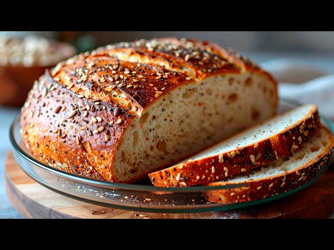 Gesundes Brot in 5 Minuten! Ohne Mehl und Hefe!