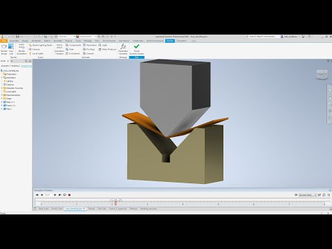 Bending Plate Animation - Autodesk Inventor 2020 Tutorial