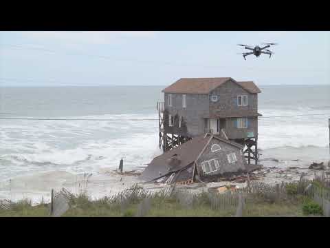 Dramatic Video Shows Moment Third Rodanthe House Collapses Into Ocean