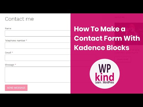 How To Make a Contact Form With Kadence Blocks