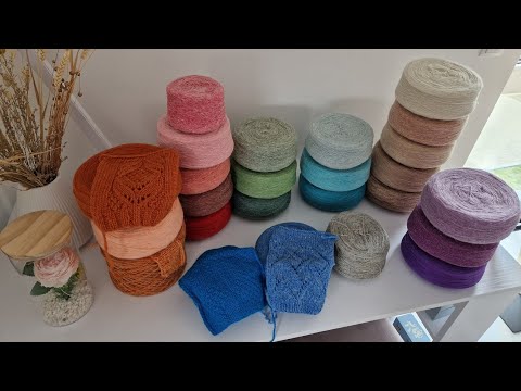 Мои запасы рассказовской пряжи🧶 | Смотки с рассказовской пряжи | Видео под вязание | Цветотерапия |