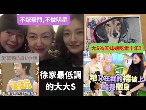 大大S徐熙嫻顏值不輸大小S卻不愛豪門,不當明星但愛寫BL小說.讓大S吃素十年,小S又愛又恨的狗五妹娘