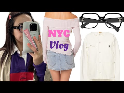 뉴욕 브이로그 l 힙한 뉴욕 편집샵으로 떠난 봄쇼핑🌸 뒷북 샤넬 하트 안경 언박싱🖤 여자 워크자켓 추천 & 하울 🧥요즘 핫한 브랜드랑 핫플 카페 찾아 삼만리