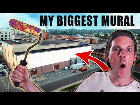 Painting My Biggest Mural of All Time in Brutal Sun!